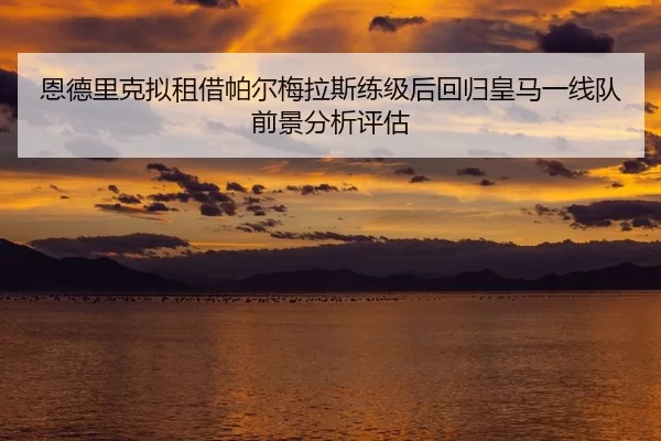 恩德里克拟租借帕尔梅拉斯练级后回归皇马一线队前景分析评估